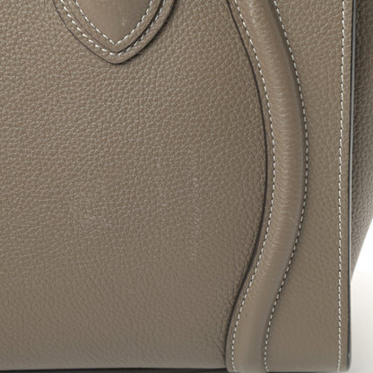 Celine Drummed Calfskin Micro Luggage Souris 13 of 14