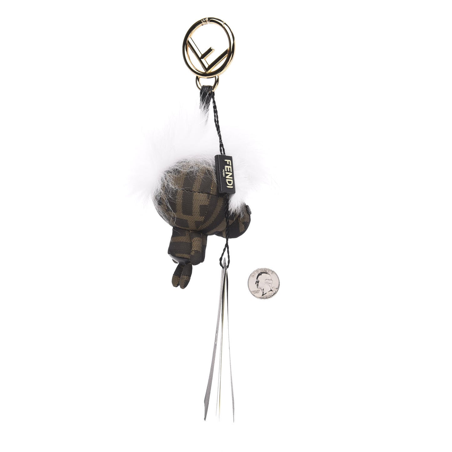 Zucca Fox Fur F is Space Monkey Bag Charm Multicolor