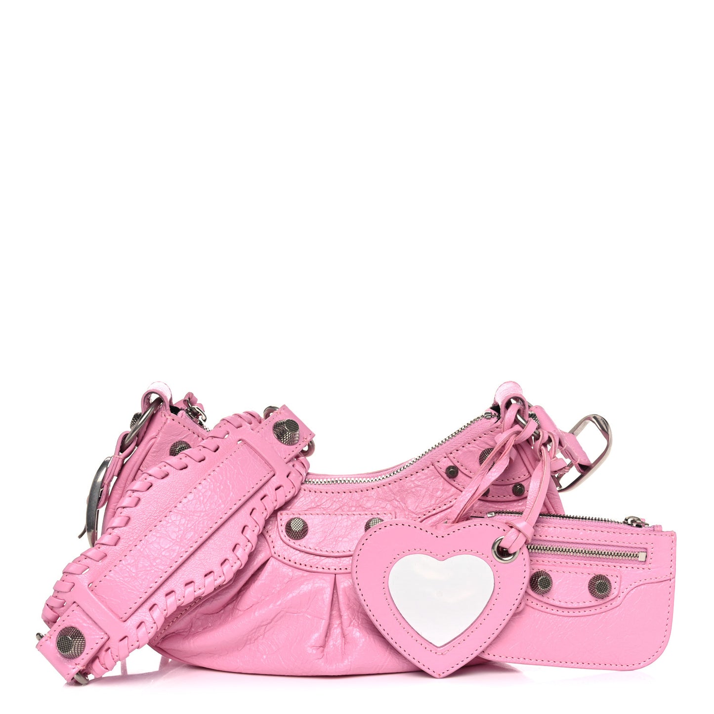 Agneau Arena Le Cagole Shoulder Bag XS Candy Pink