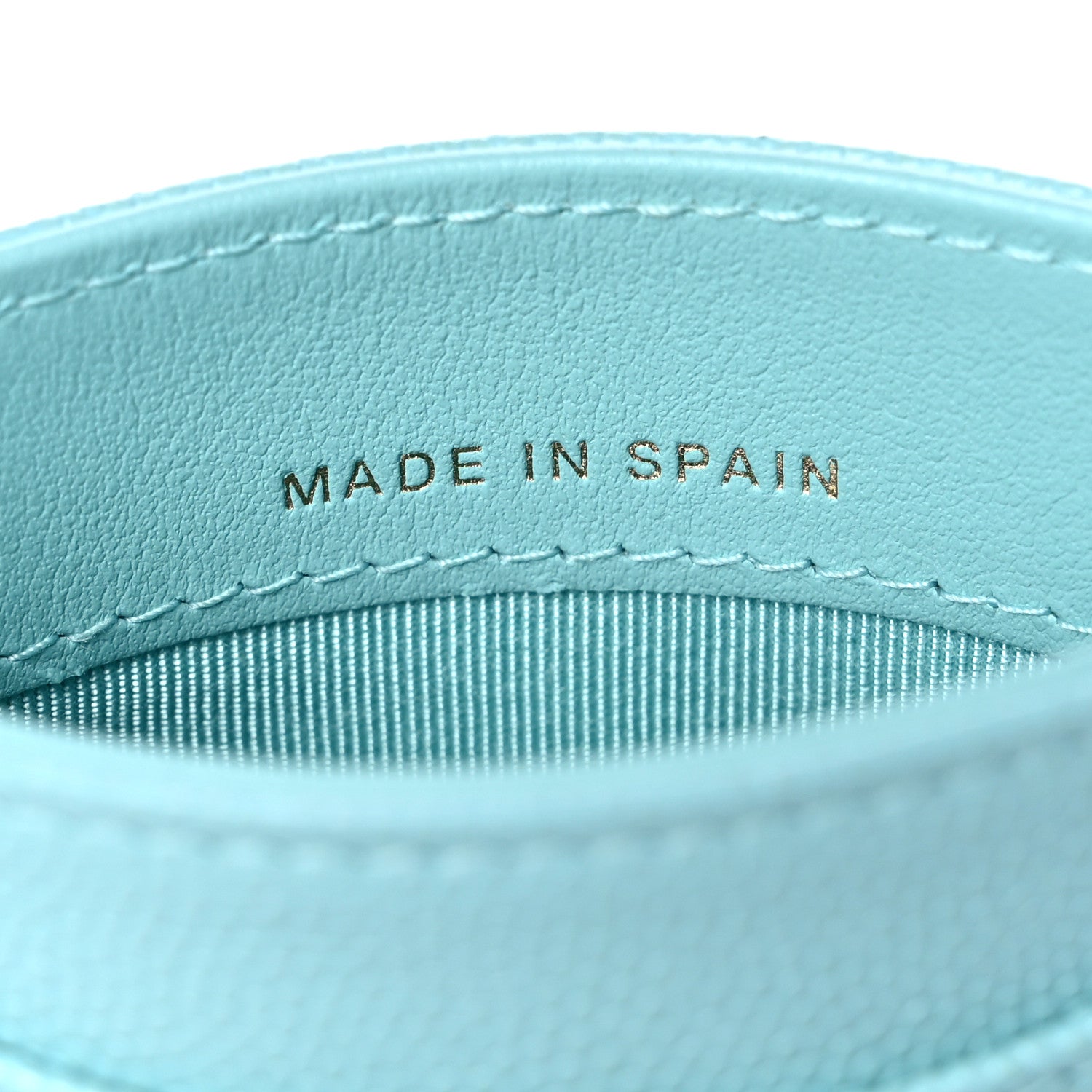 Chanel Caviar Quilted Card Holder Light Blue 7 of 10