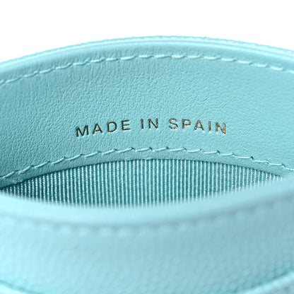 Chanel Caviar Quilted Card Holder Light Blue 7 of 10