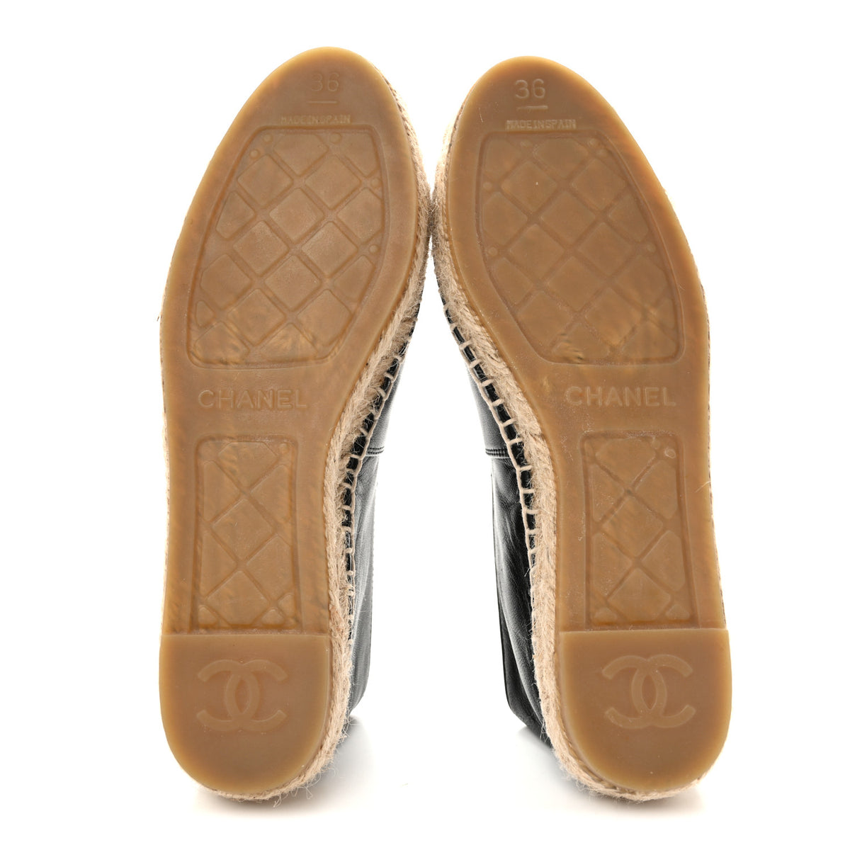 Lambskin CC Espadrilles 36 Black