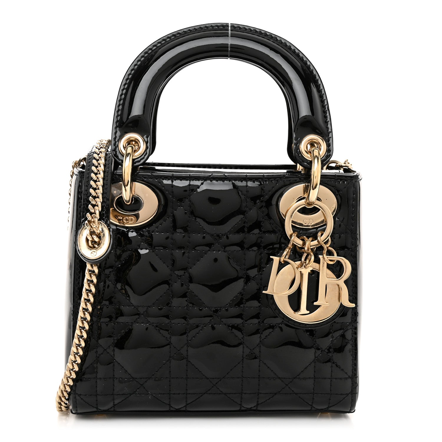 Christian Dior Patent Cannage Mini Lady Dior Black 1 of 9