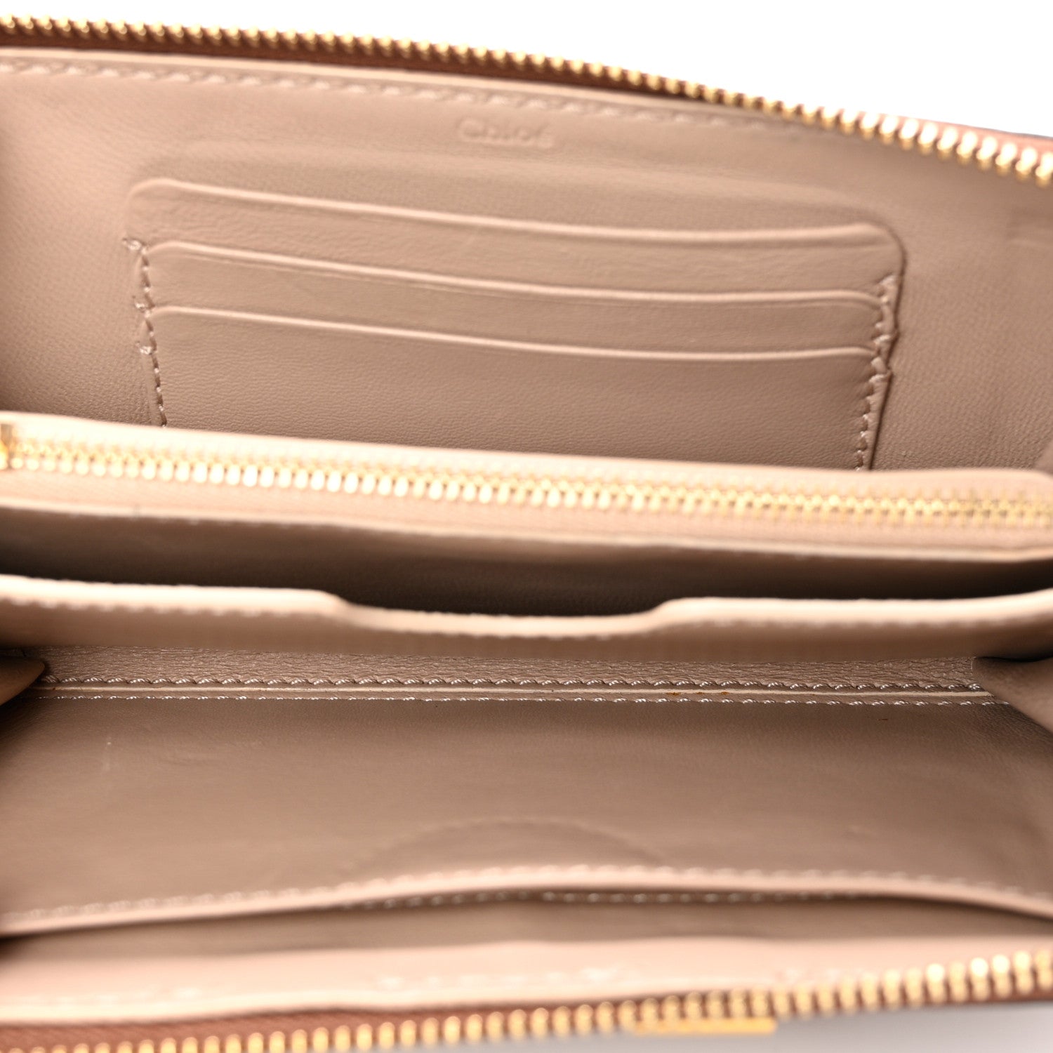 Chloe Grained Calfskin Marcie Long Zip Around Wallet Tan 5 of 7