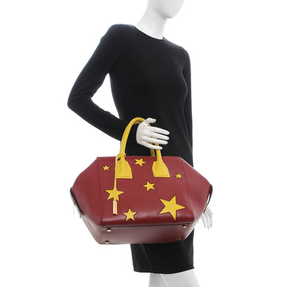 Stella McCartney Eco Alter Nappa Star Embossed Cavendish Boston Bordeaux Yellow 2 of 12