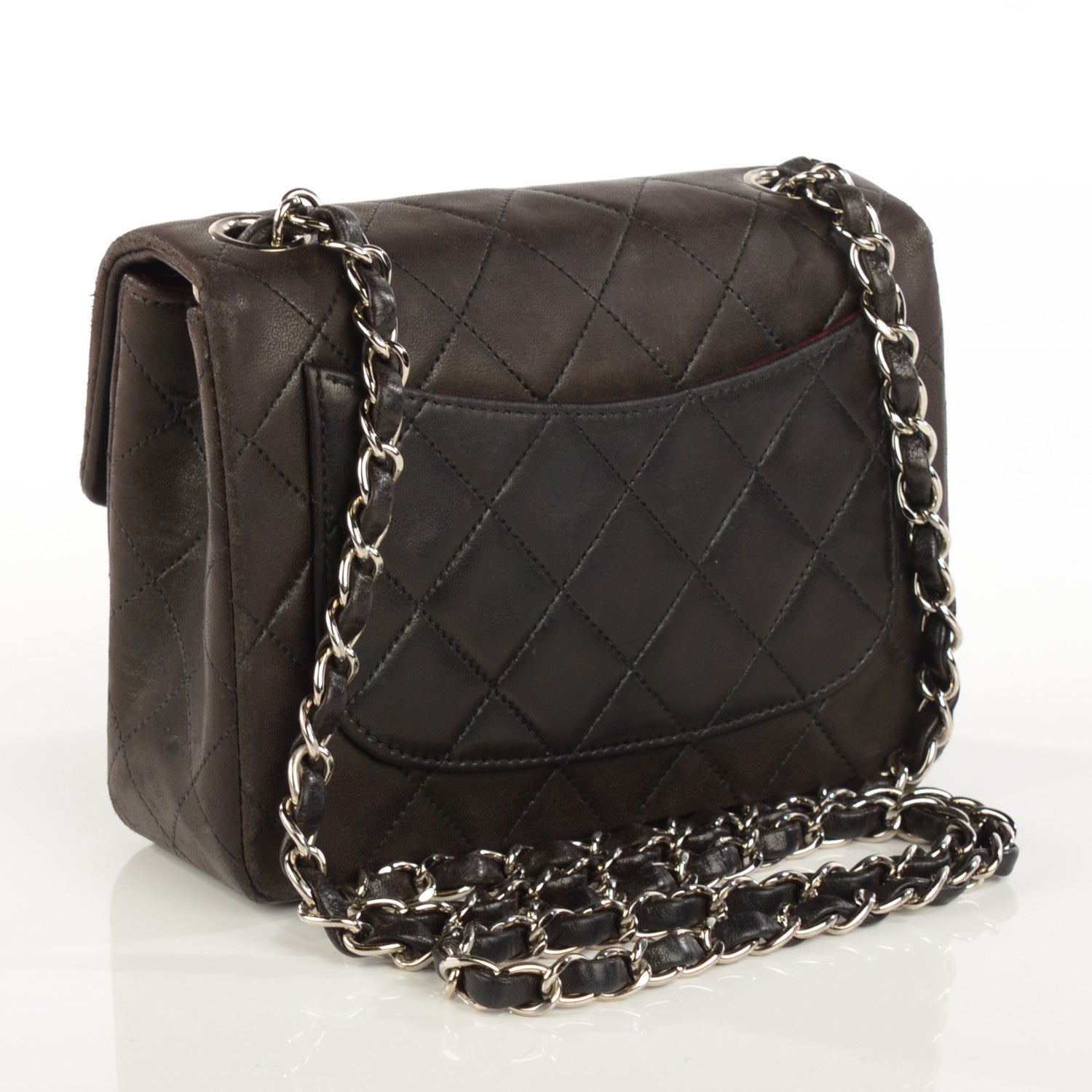 Chanel Lambskin Quilted Mini Square Flap Brown 3 of 9