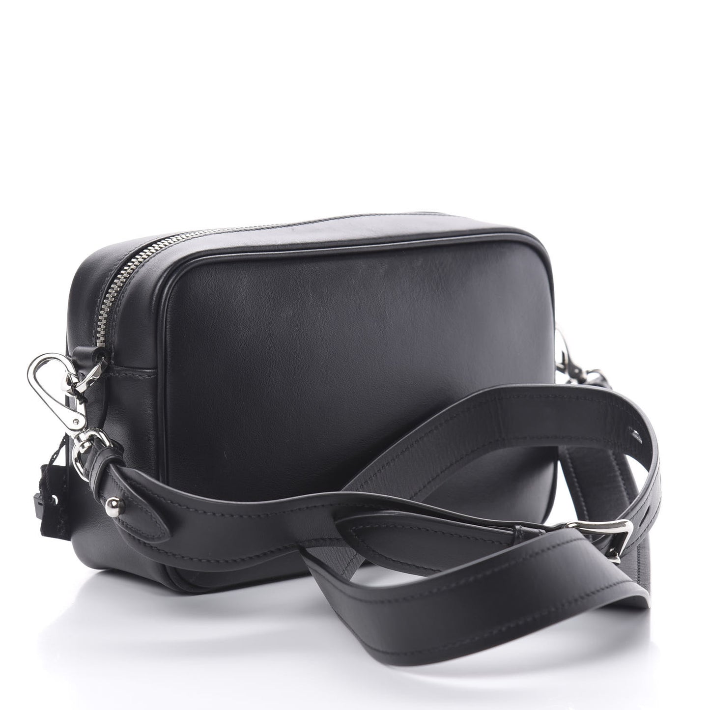 City Calf Banana Print Camera Bag Black Fuchsia