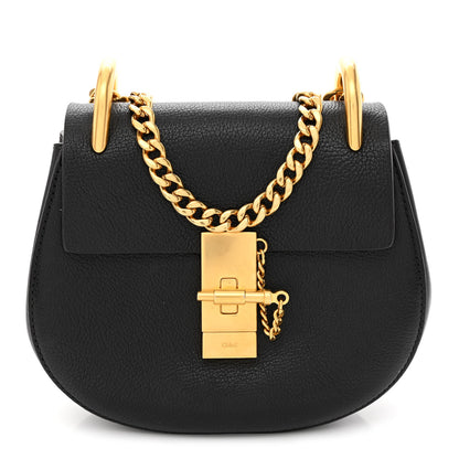Chloe Grained Lambskin Mini Drew Shoulder Bag Black 1 of 12