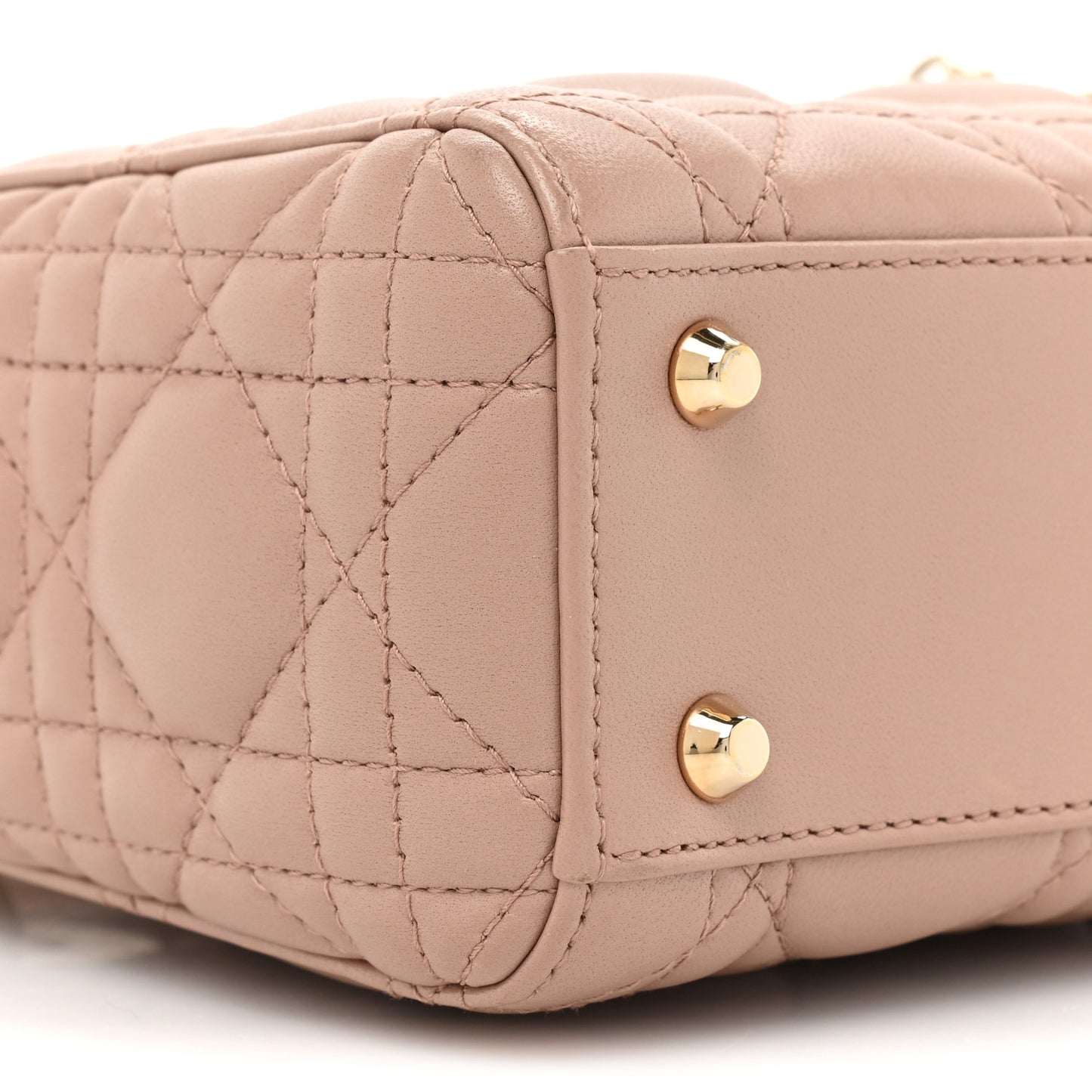 Lambskin Cannage Mini Lady Dior Fard
