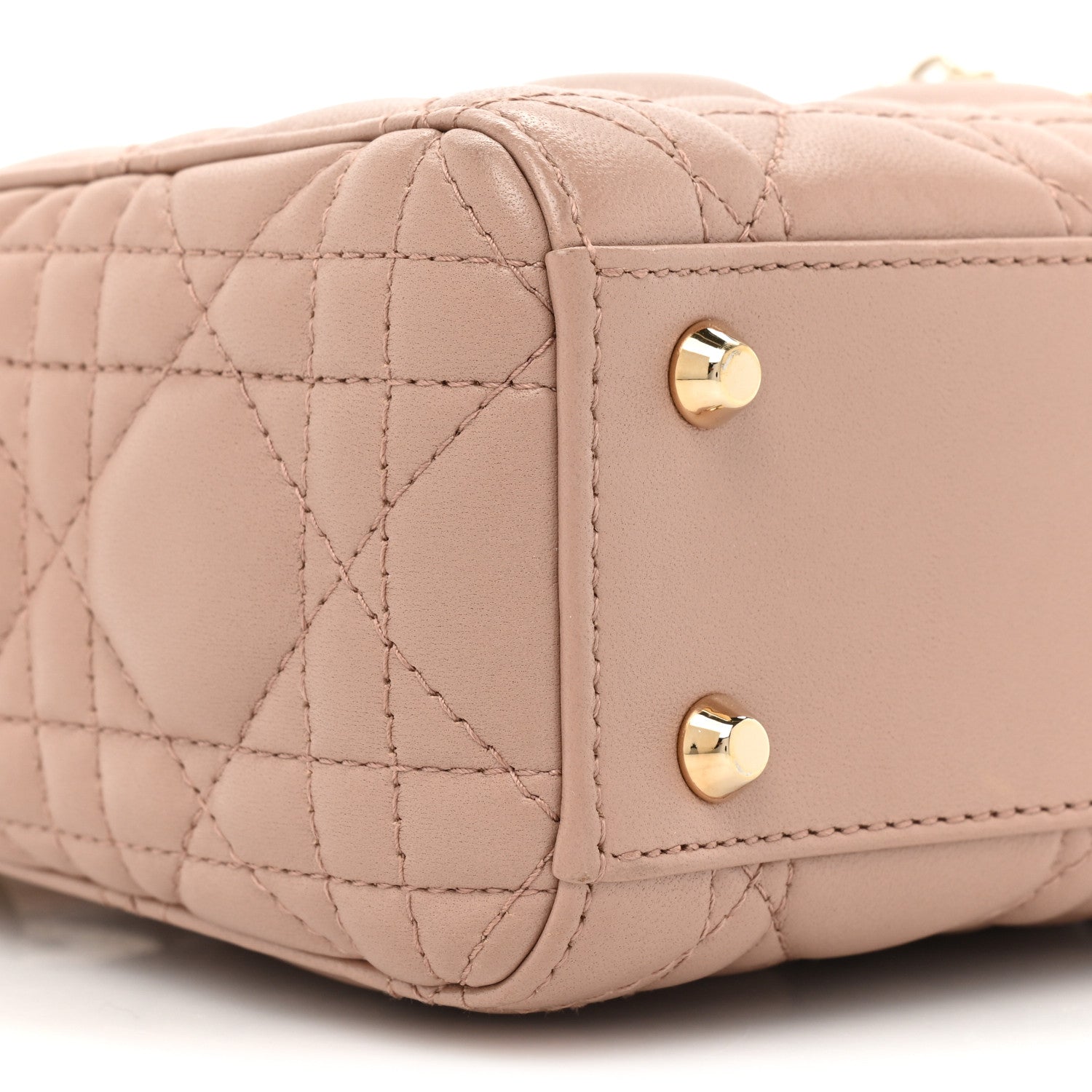 Christian Dior Lambskin Cannage Mini Lady Dior Fard 9 of 14