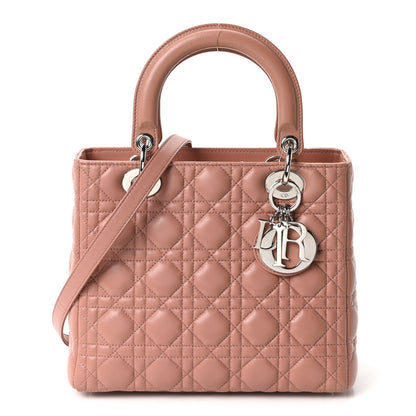 Christian Dior Lambskin Cannage Medium Lady Dior Bois de Rose 1 of 10