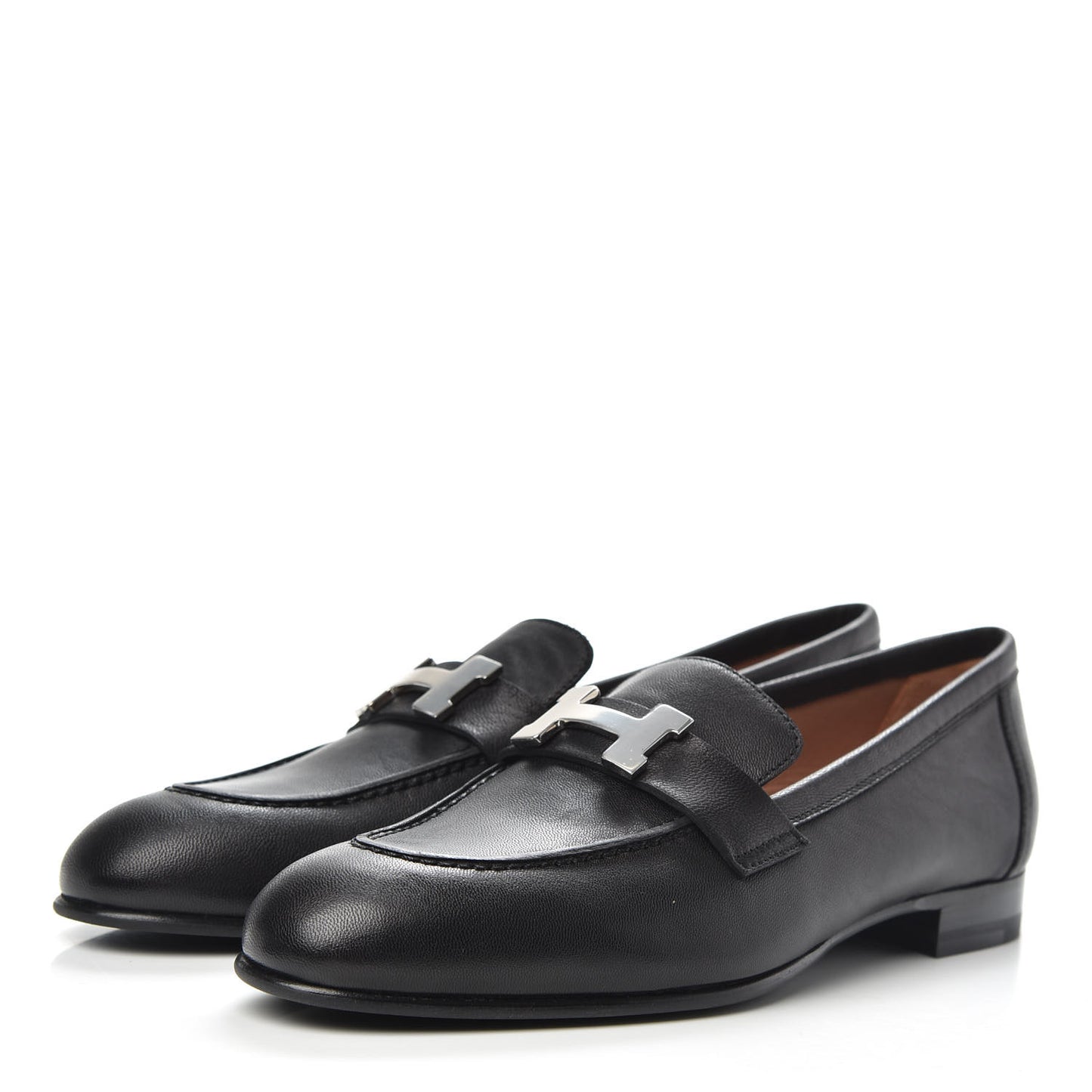 Goatskin Womens Paris Loafers Black 36.5 Black