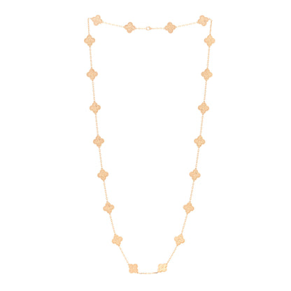 Van Cleef & Arpels 18K Yellow Gold 20 Motifs Vintage Alhambra Necklace 3 of 5