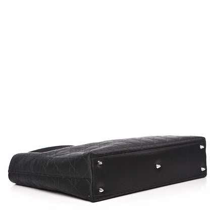 Christian Dior Nylon Cannage Tote Black 4 of 13