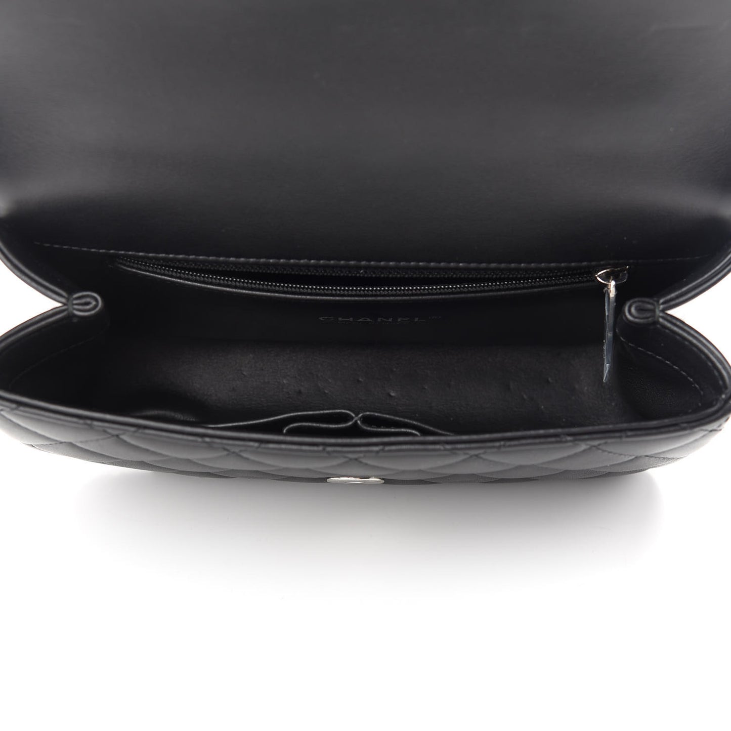 Lambskin Quilted Small CC Filigree Flap Black