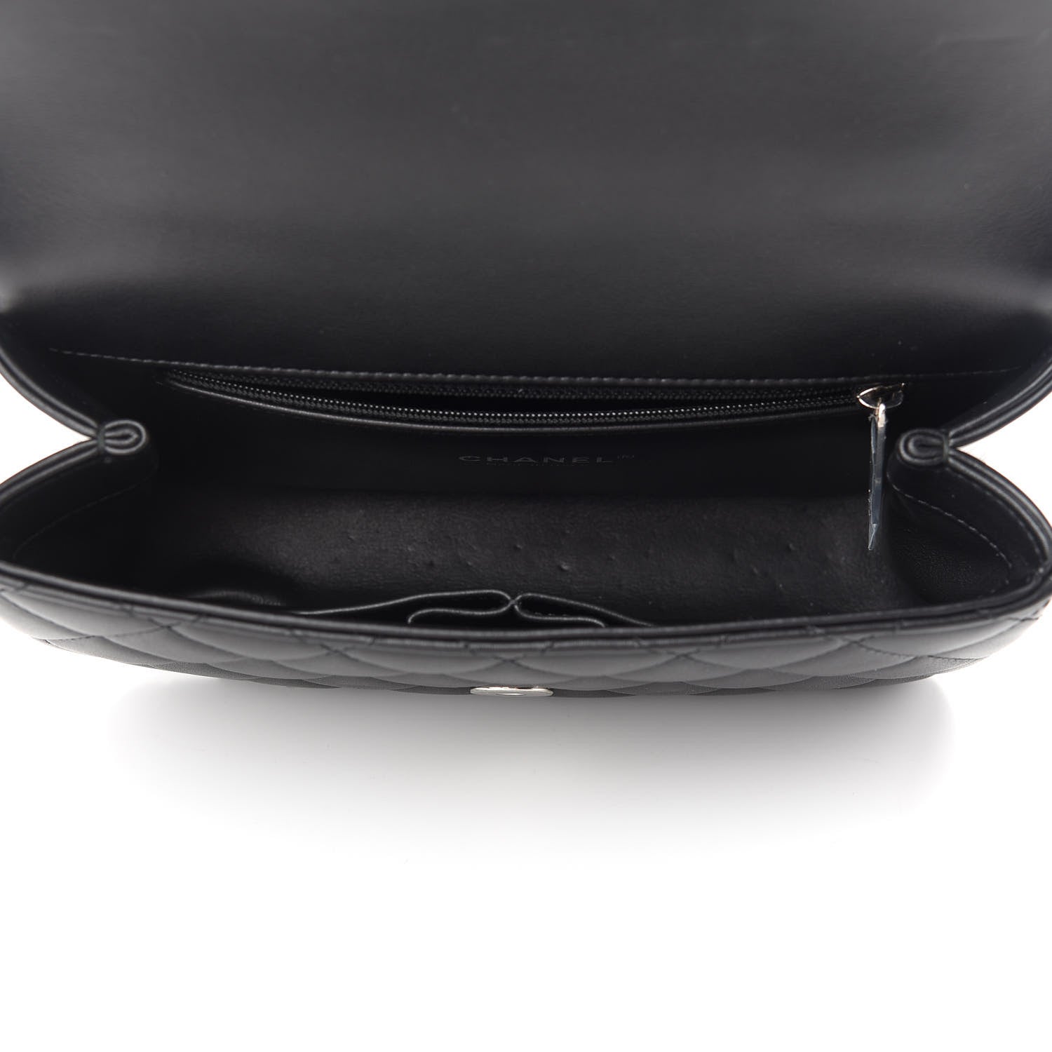 Chanel Lambskin Quilted Small CC Filigree Flap Black 5 of 9