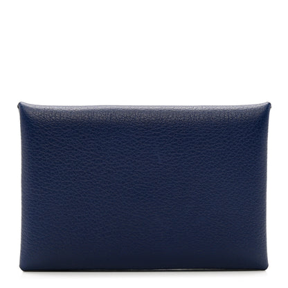 Hermes Evercolor Verso Calvi Card Case Bleu Saphir Bleu France 1 of 6