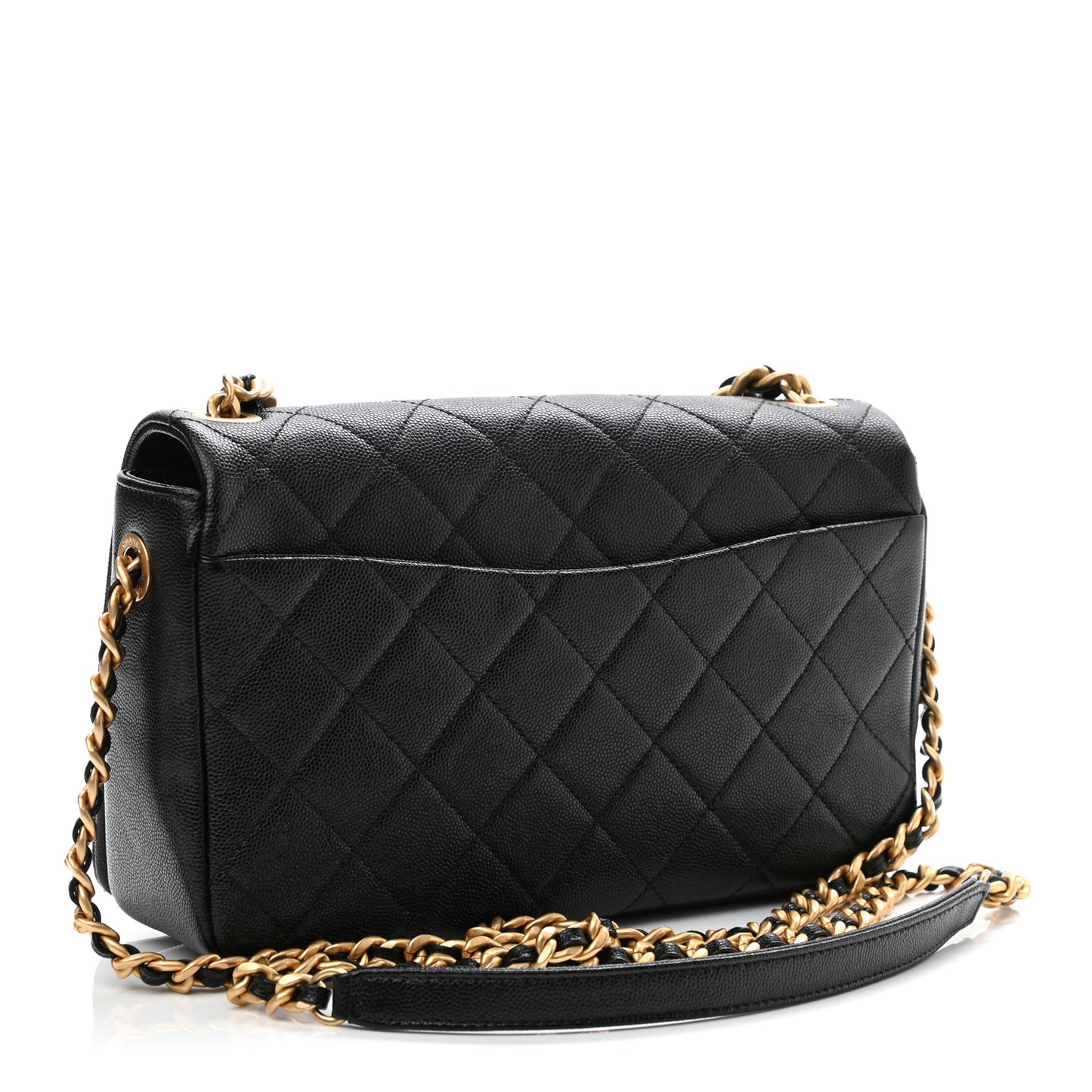 Caviar Quilted Medium Fashion Therapy Flap Bag Black