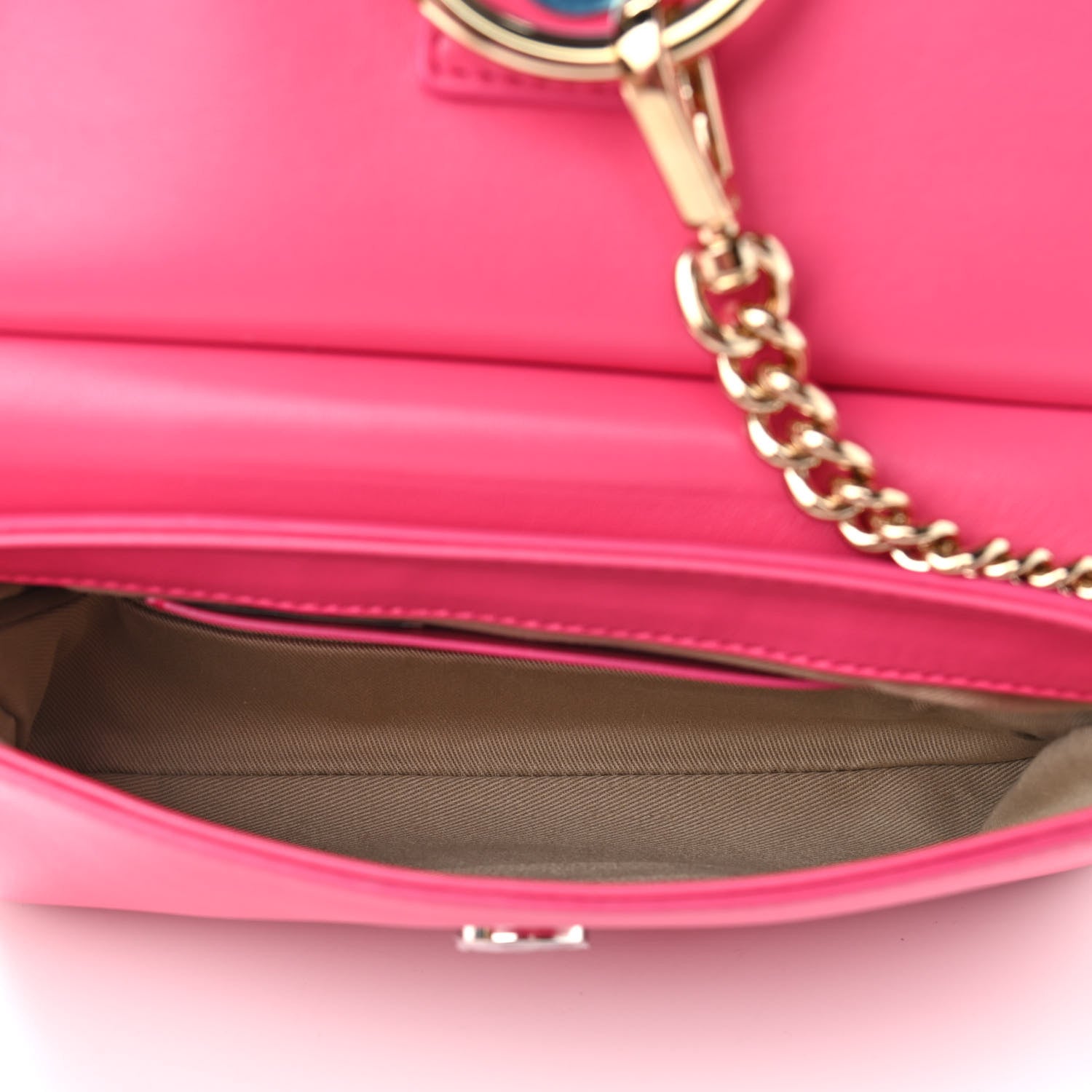 Chloe Lambskin Small Faye Top Handle Bag Hot Pink 5 of 8