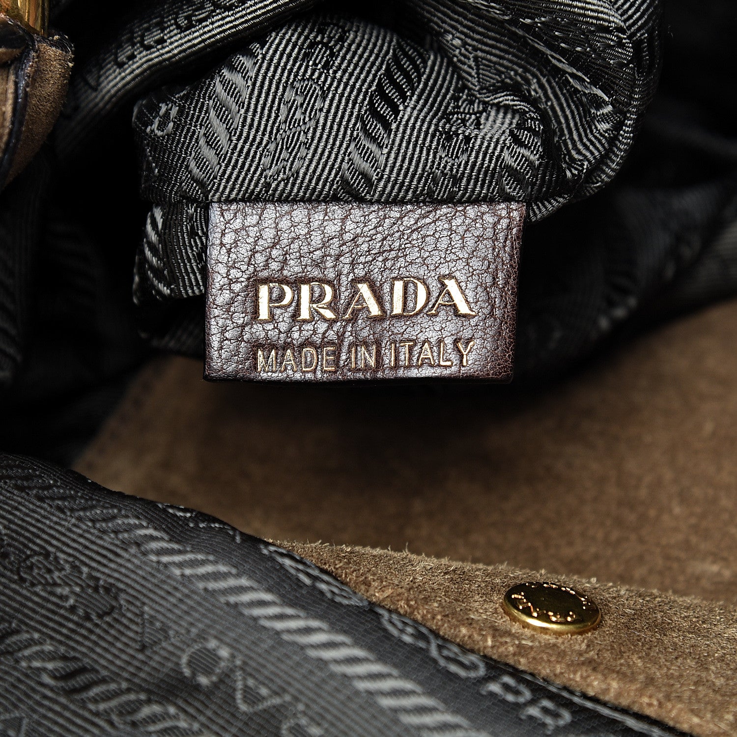 Prada Scamosciato Suede Hobo Brown 6 of 12
