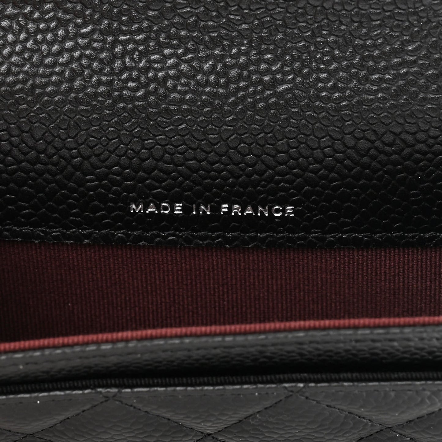 Caviar Quilted Flap Card Holder Wallet Black