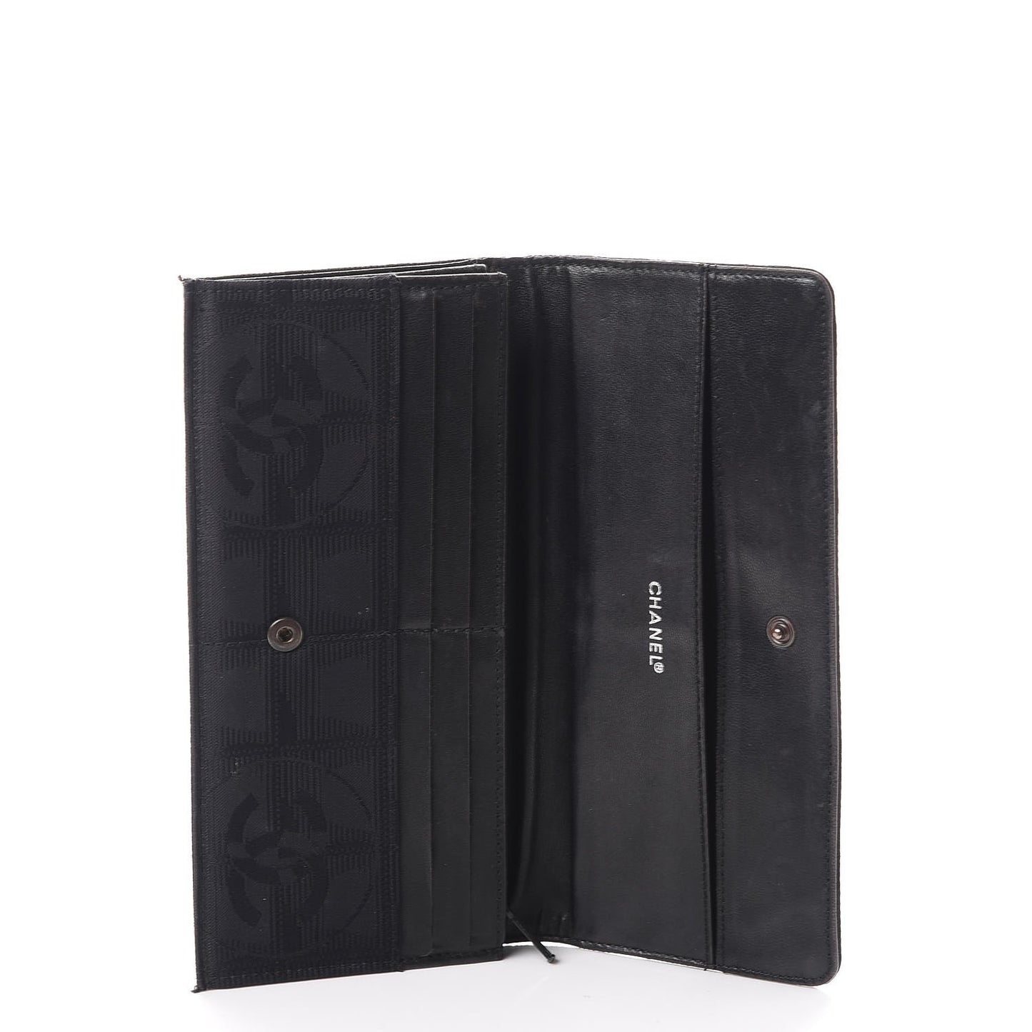 Nylon Travel Flap Wallet Black