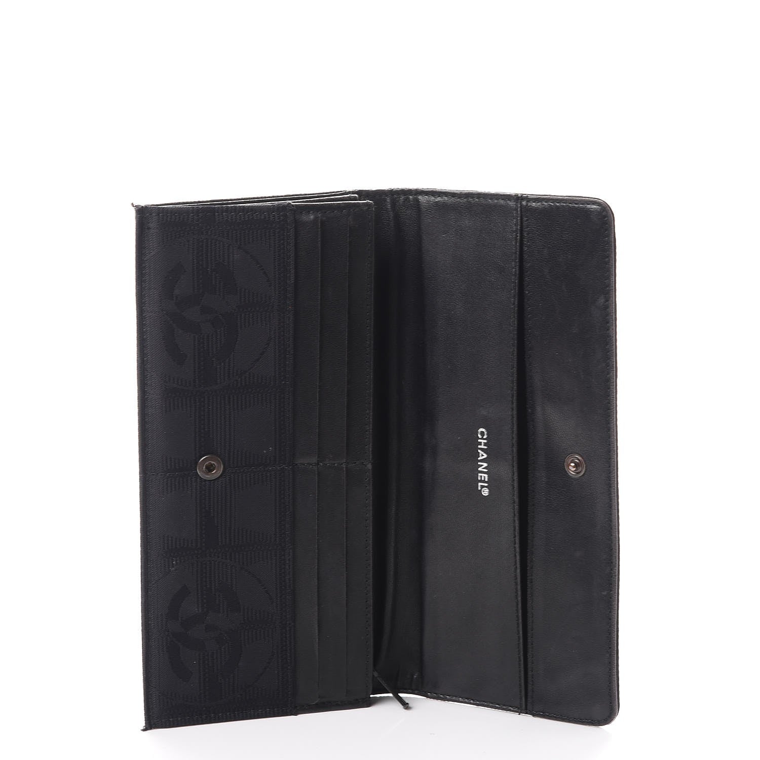 Chanel Nylon Travel Flap Wallet Black 5 of 12