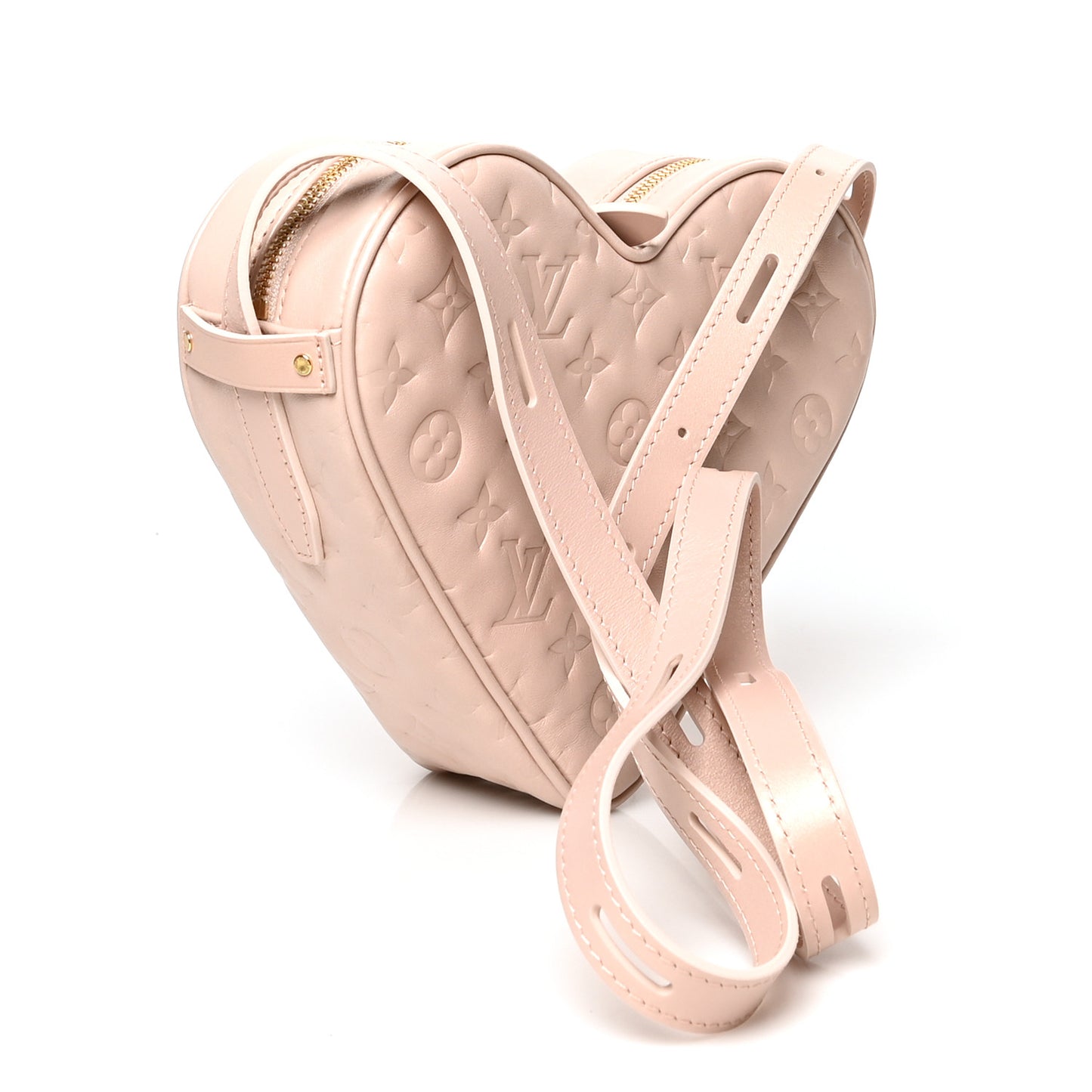 Lambskin Embossed Monogram Fall In Love Sac Coeur Light Pink