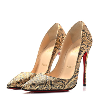Christian Louboutin Brocade So Kate 100 35.5 Bronze 3 of 8