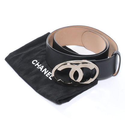 Chanel Leather CC Logo Belt 85 34 Black 4 of 5
