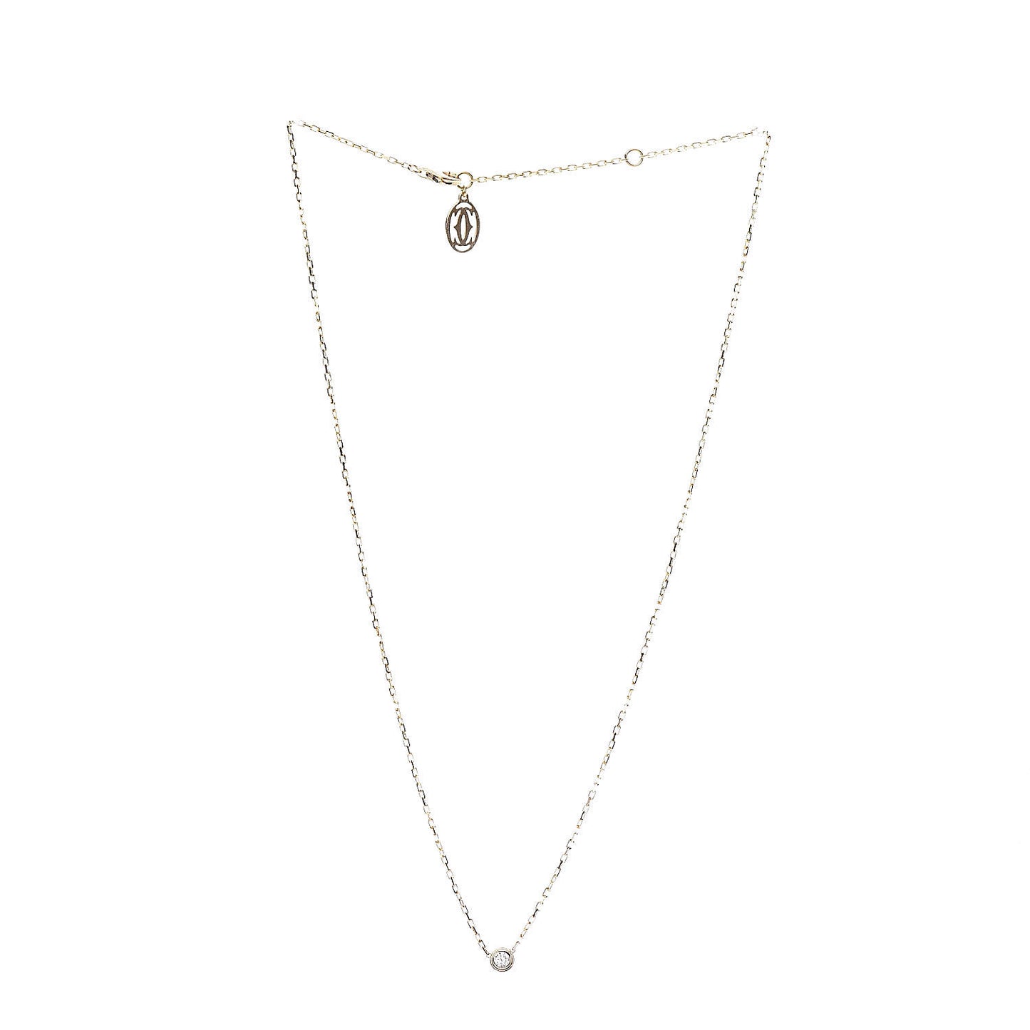 18K Yellow Gold Diamond SM D'Amour Pendant Necklace