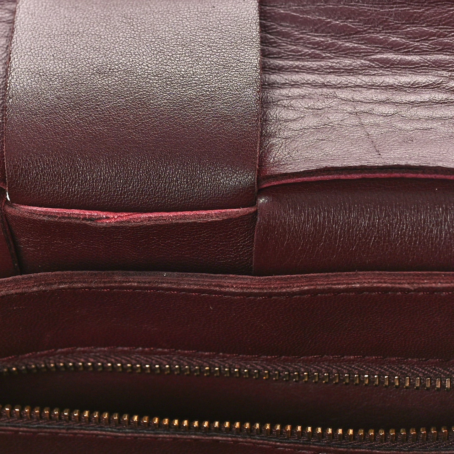 Grained Calfskin Maxi Intrecciato Cassette Crossbody Bag Bordeaux