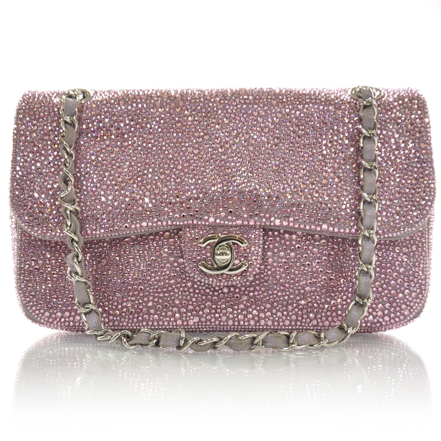 Chanel Strass Encrusted Sparkle Beauty Medium Flap Pink Bellagio Las Vegas 1 of 11