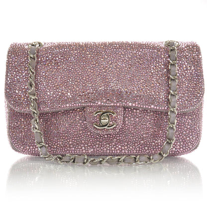Chanel Strass Encrusted Sparkle Beauty Medium Flap Pink Bellagio Las Vegas 1 of 11