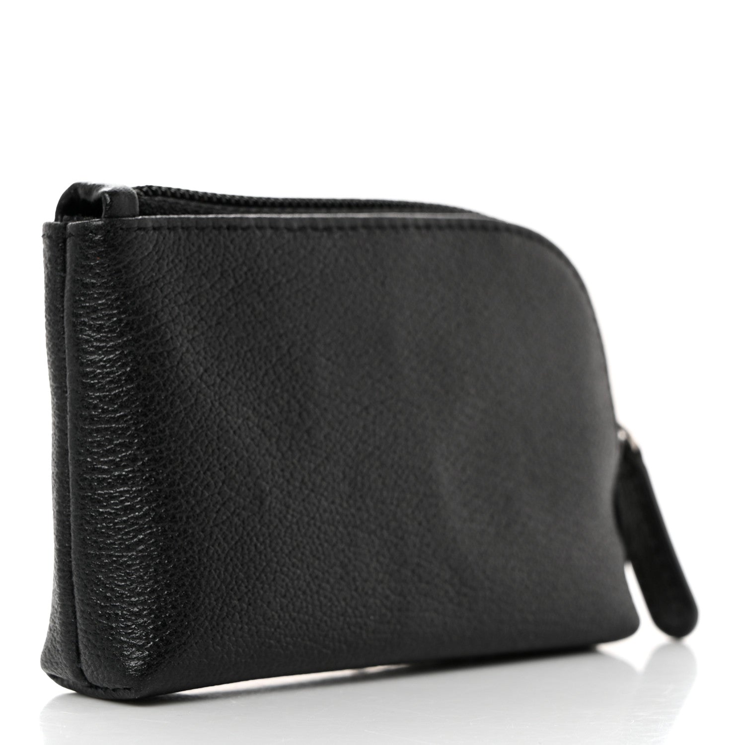 Chanel Calfskin Quilted CC Camellia Zip Around Coin Purse Black 3 of 8