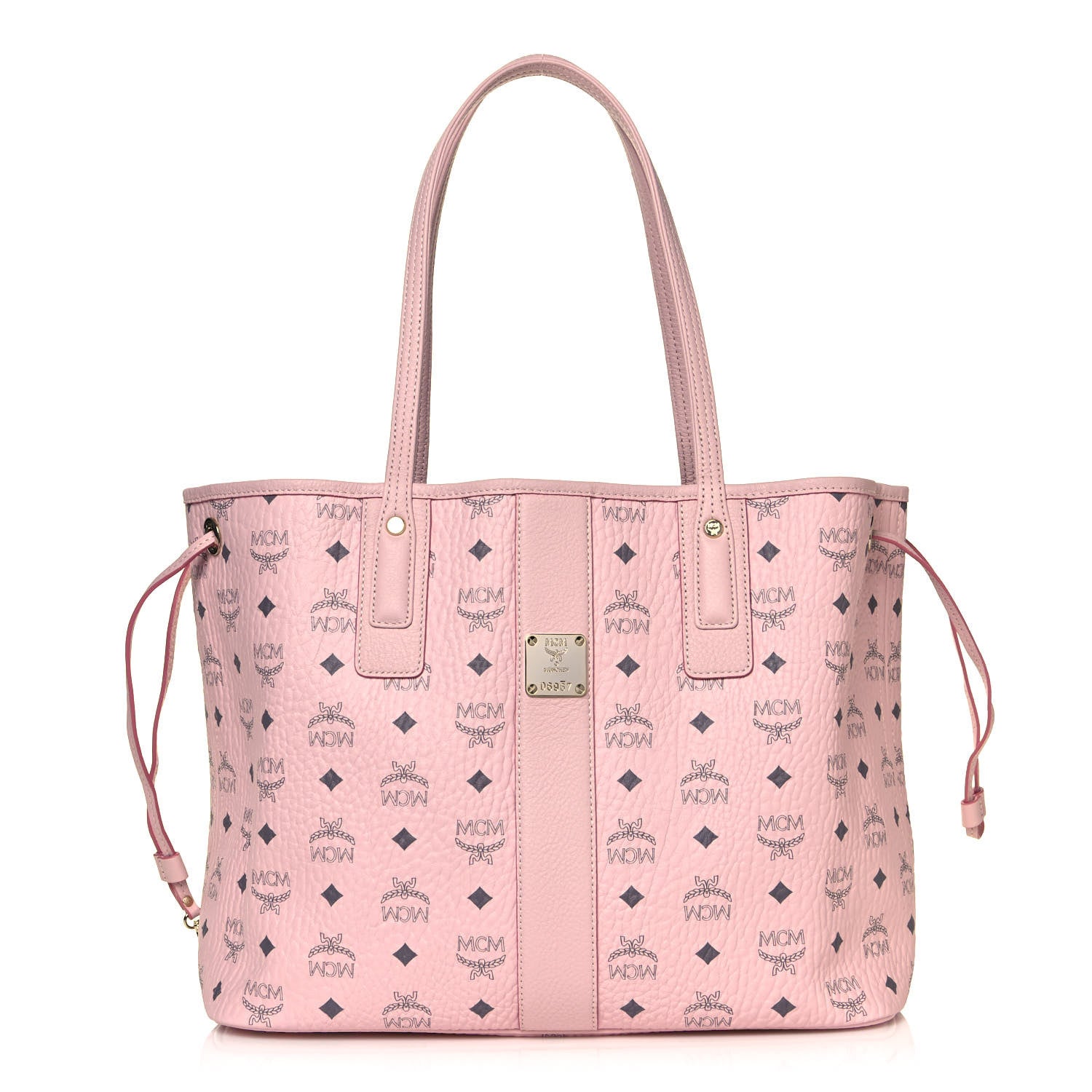MCM Visetos Medium Liz Reversible Shopper Tote Powder Pink 3 of 19