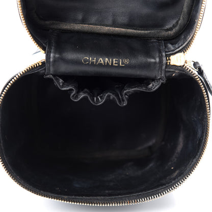 Chanel Lambskin Vanity Cosmetic Case Black 5 of 19