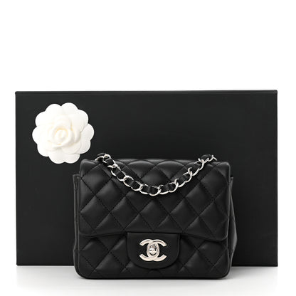 Chanel Lambskin Quilted Mini Square Flap Black 12 of 12