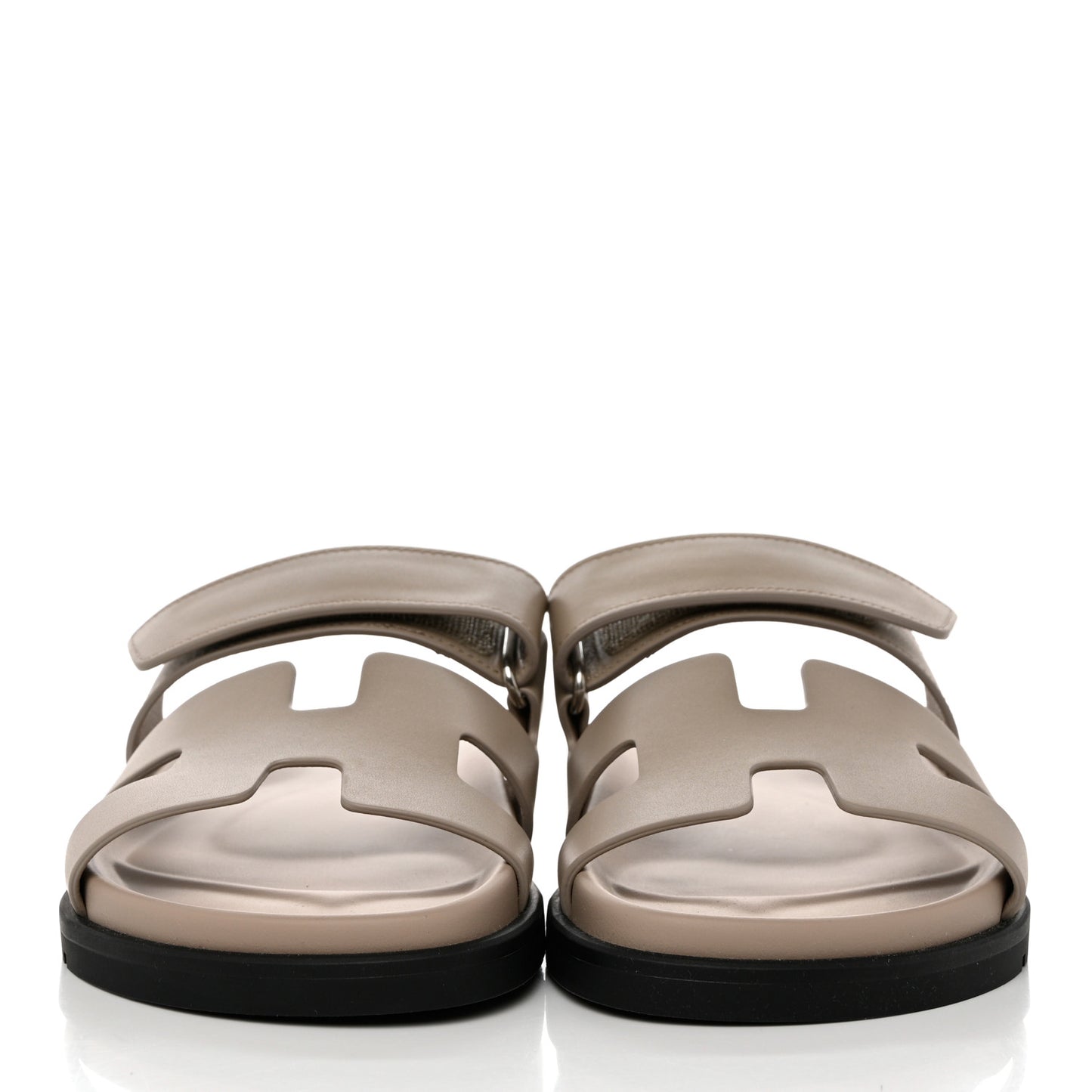 Calfskin Womens Chypre Sandals 37 Beige Mastic
