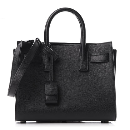 Saint Laurent Grained Calfskin Nano Sac De Jour Black 1 of 12