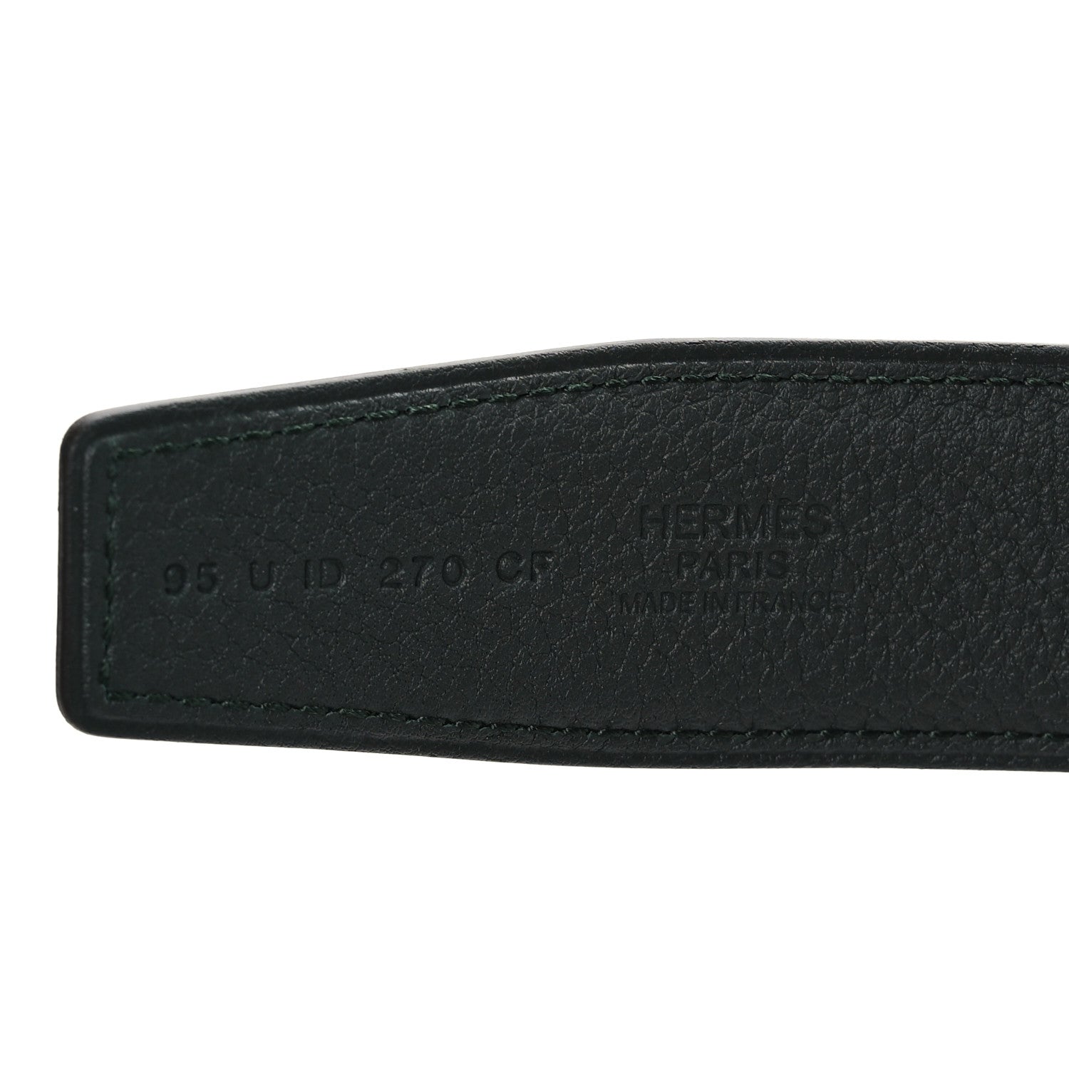 Hermes Box Togo 32mm H Belt 95 Graphite Vert Fonce 3 of 5