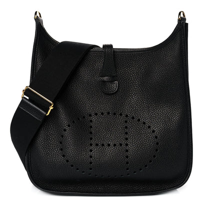 Hermes Taurillon Clemence Evelyne III PM Black 1 of 12