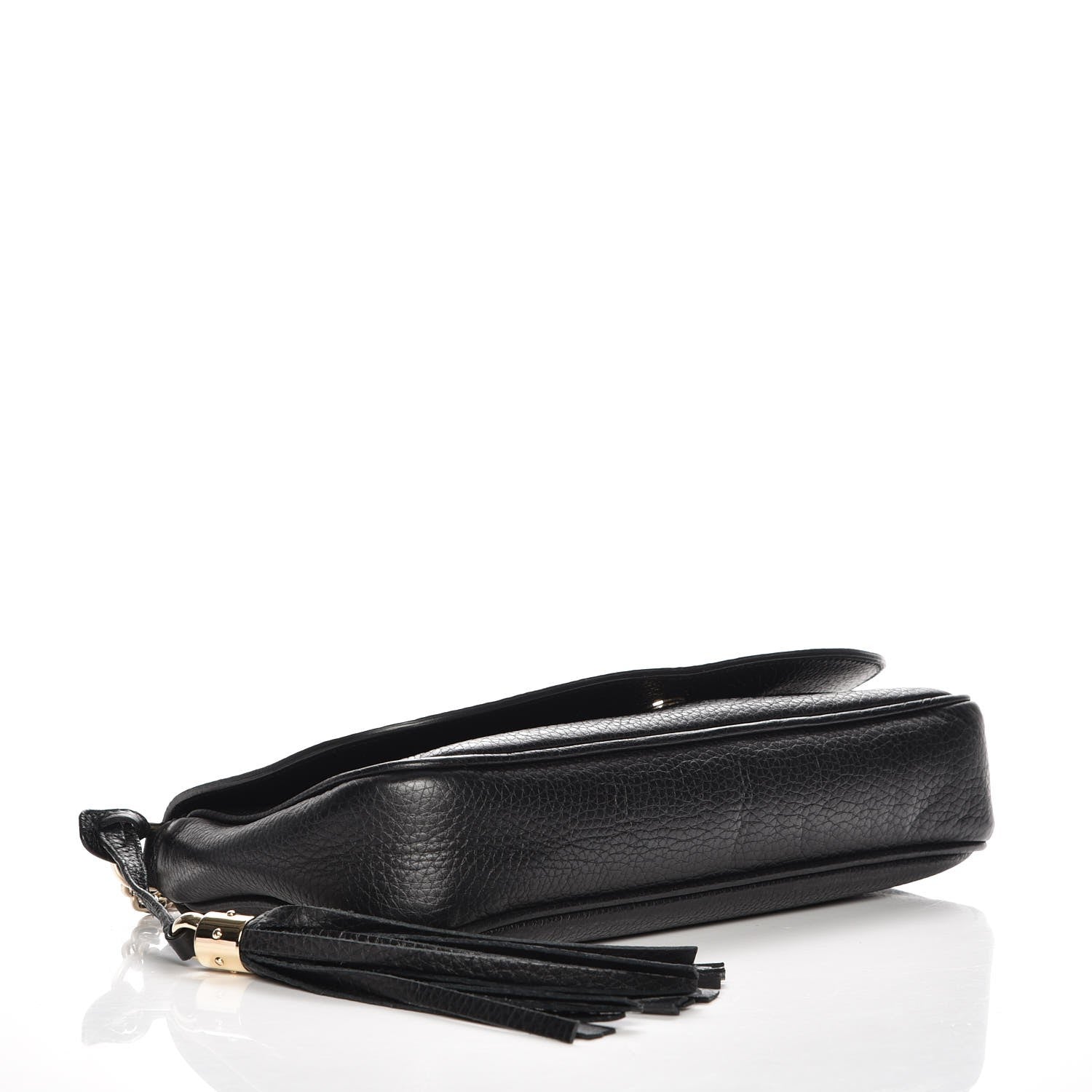 Gucci Pebbled Calfskin Medium Soho Flap Crossbody Black 4 of 7