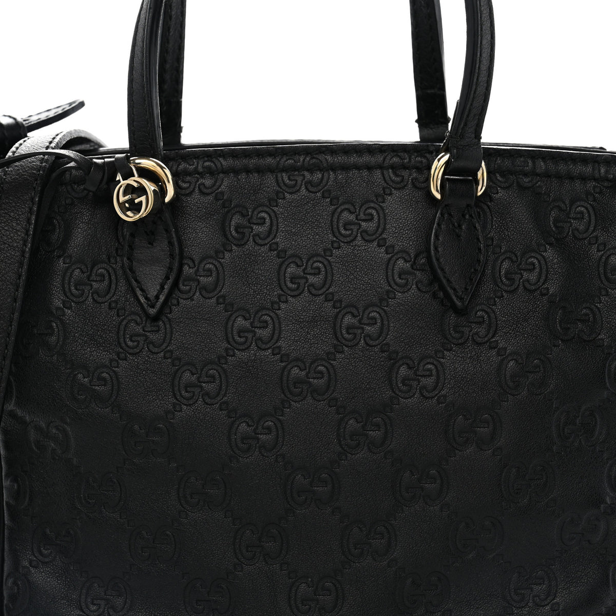 Gucci Guccissima Mini Bree Top Handle Bag Black 8 of 15
