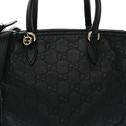 Gucci Guccissima Mini Bree Top Handle Bag Black 8 of 15