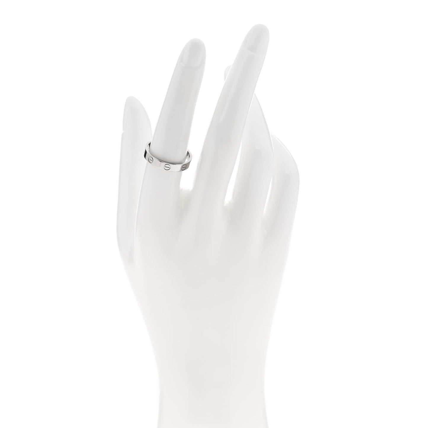18K White Gold 3.5mm LOVE Wedding Band Ring 55 7.25