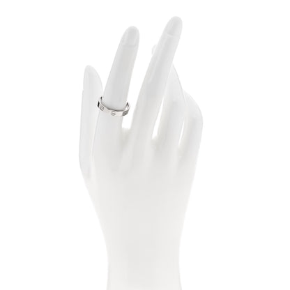 Cartier 18K White Gold 3.5mm LOVE Wedding Band Ring 55 7.25 2 of 4