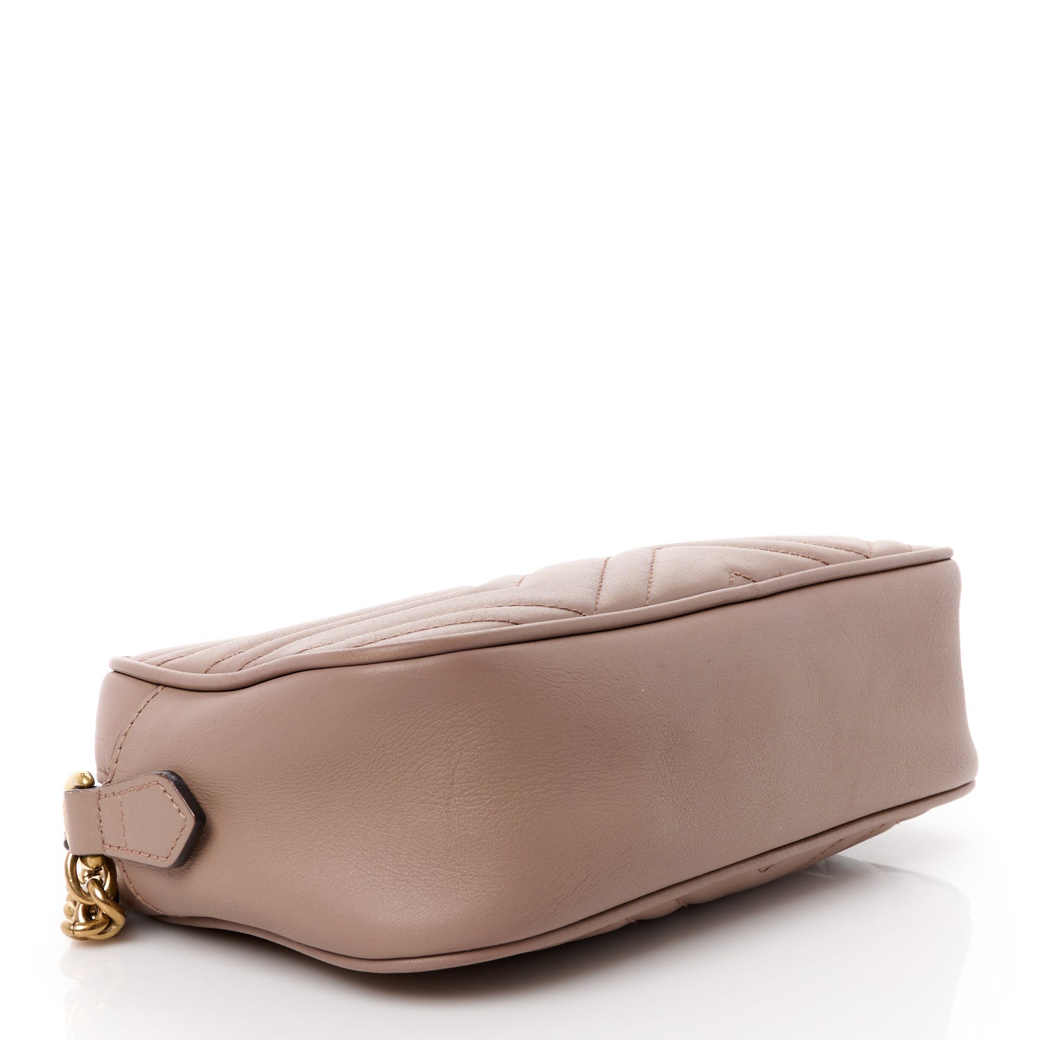 Gucci Calfskin Matelasse Small GG Marmont Chain Shoulder Bag Taupe 4 of 11