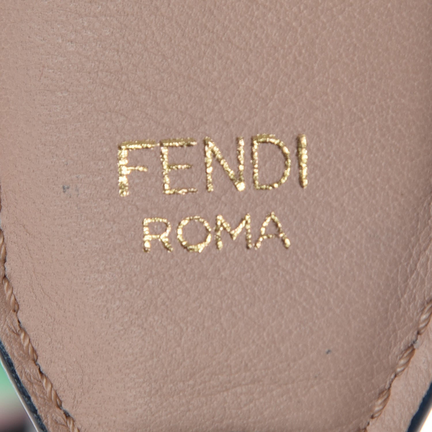 Fendi Vitello Dolce Plexiglass Bi-Color Studded Strap You Grigio Perla Plaster Multicolor 4 of 5