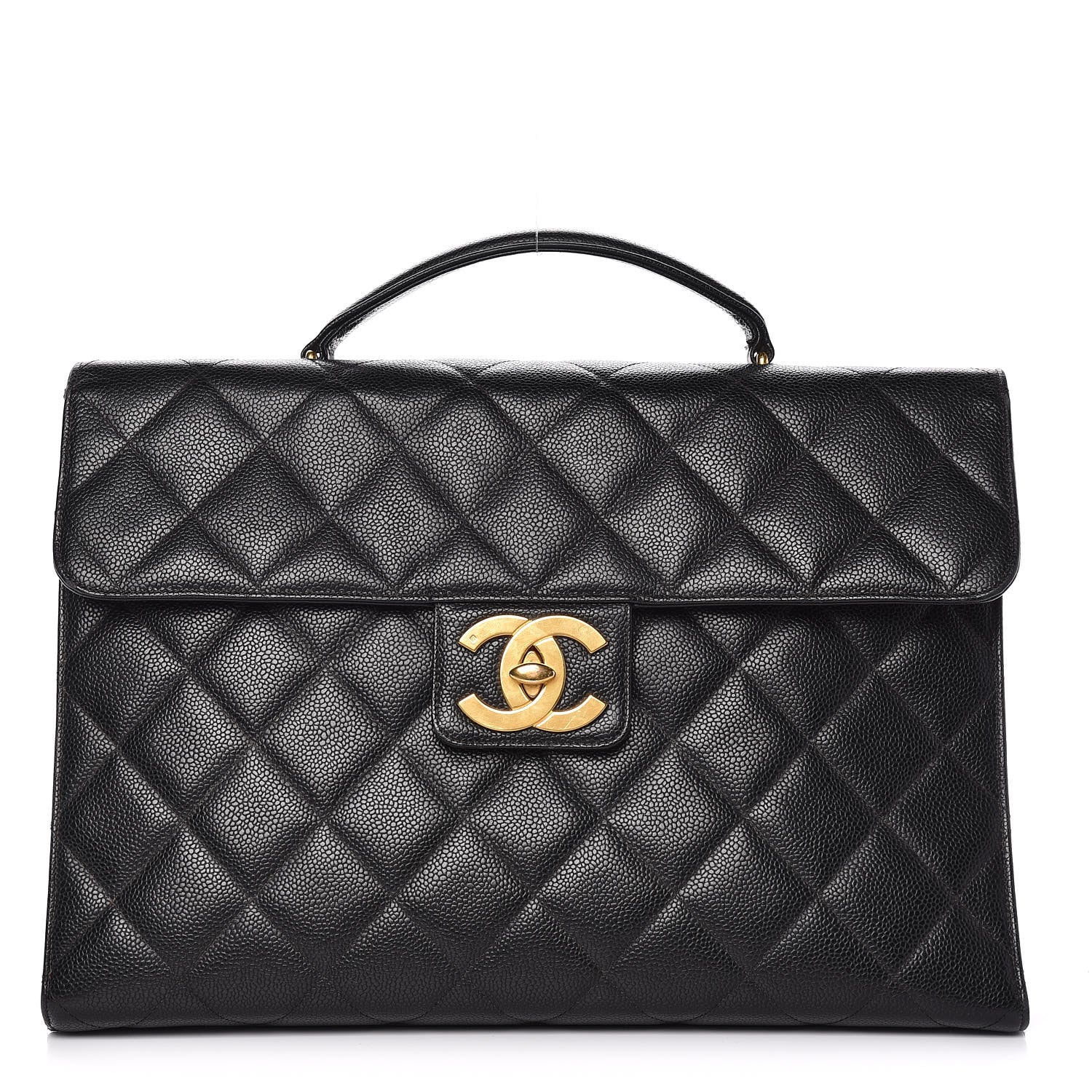 Chanel Caviar Quilted Briefcase Laptop Bag Black 1 of 17